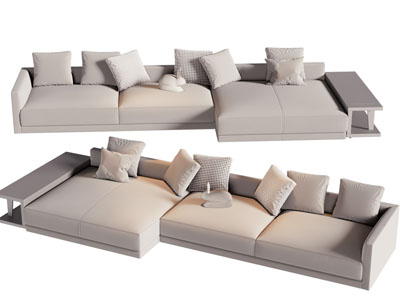 现代转角多人沙发3d模型 现代转角多人沙发