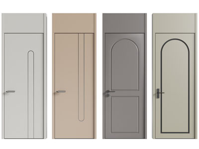 现代木门 平开门 房门3d模型 现代木门 平开门 房门