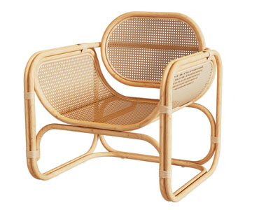 现代藤编休闲椅子