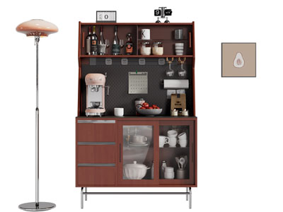 现代中古风餐边柜