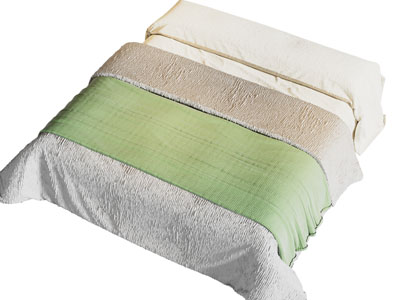 现代布艺无床头双人床