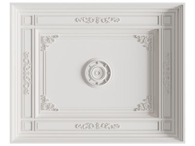 欧式雕花天花吊顶3d模型 欧式雕花天花吊顶