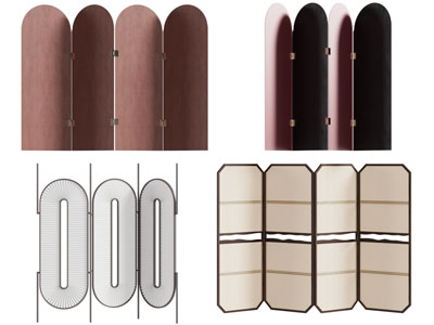 现代屏风3d模型 现代屏风