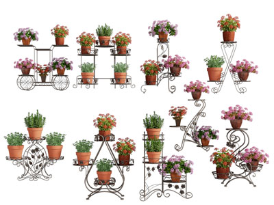 欧式铁艺花架 花卉花盆盆景盆栽植物