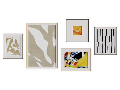 现代装饰挂画3d模型 现代装饰挂画