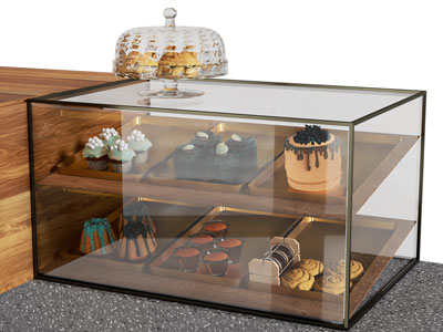 现代蛋糕 面包 甜点 玻璃展柜 展示柜