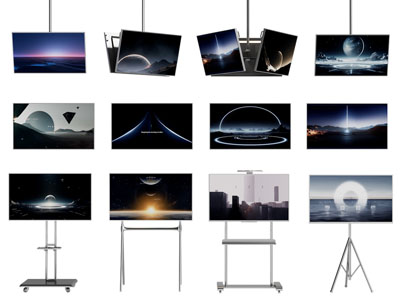 现代支架可移动电视3d模型 现代支架可移动电视