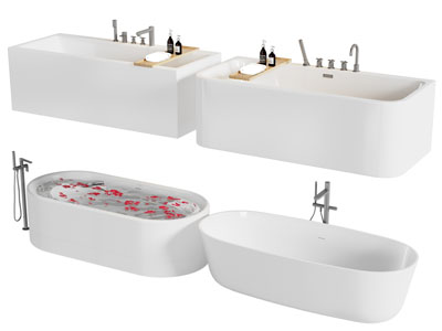 现代椭圆形浴缸浴盆