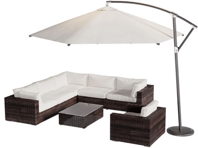 现代户外多人沙发 遮阳伞3d模型 现代户外多人沙发 遮阳伞