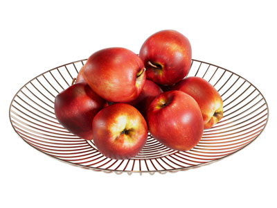 现代网状果盘 苹果 水果食物