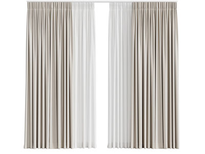 现代窗帘窗纱3d模型 现代窗帘窗纱