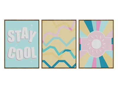 现代装饰挂画3d模型 现代装饰挂画