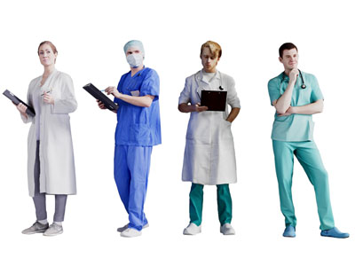 现代医护人员 医生 护士 男人 女人 人物 多人3d模型 现代医护人员 医生 护士 男人 女人 人物 多人