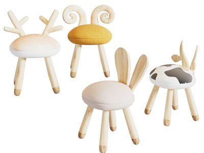 现代卡通动物儿童椅子