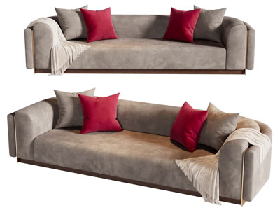 现代轻奢多人沙发3d模型 现代轻奢多人沙发