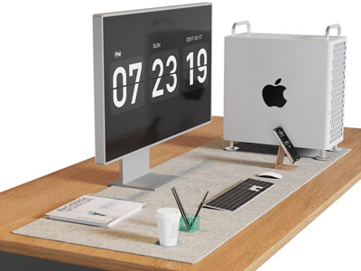 现代苹果电脑3d模型 现代苹果电脑