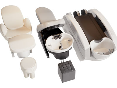 现代理发店洗发床 足疗按摩椅子