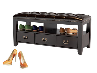 美式软包换鞋凳 凳子