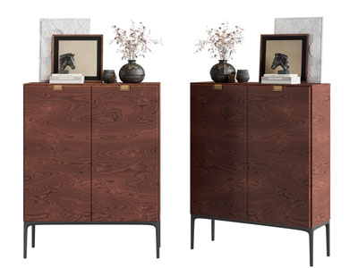 现代中古风玄关柜 边柜3d模型 现代中古风玄关柜 边柜