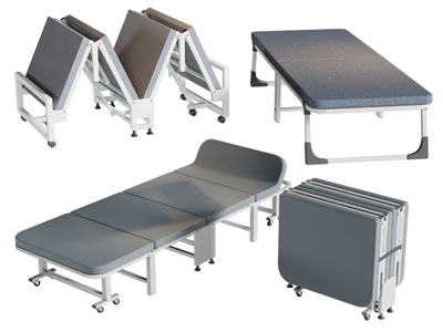 现代可折叠单人床