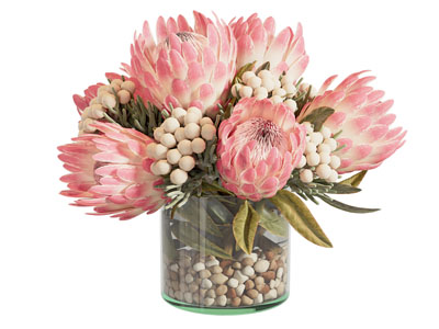 现代玻璃花瓶花卉