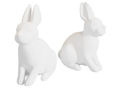 现代小白兔雕塑雕刻3d模型 现代小白兔雕塑雕刻