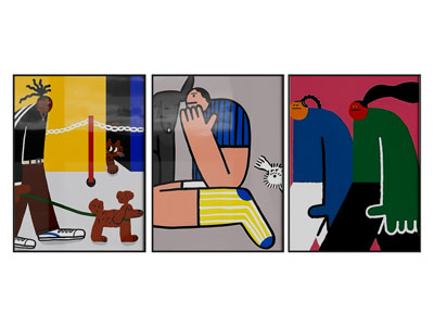 现代卡通图案装饰挂画3d模型 现代卡通图案装饰挂画