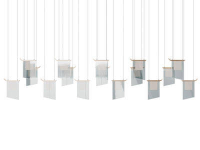 新中式垂线吊灯组合3d模型 新中式垂线吊灯组合