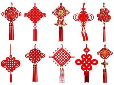 新中式中国结 墙饰挂件3d模型 新中式中国结 墙饰挂件