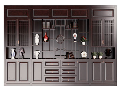 新中式实木装饰柜