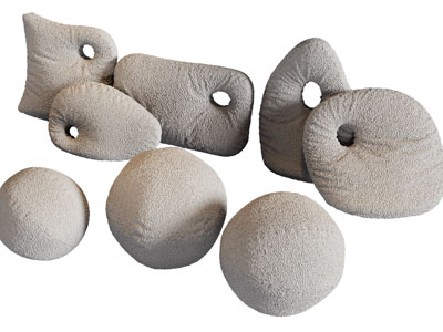 现代抱枕靠垫3d模型 现代抱枕靠垫