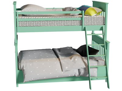 现代实木儿童上下床 上下铺