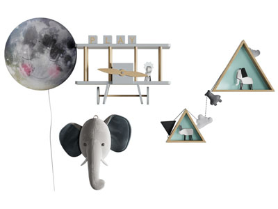 现代儿童卡通墙饰挂件3d模型 现代儿童卡通墙饰挂件