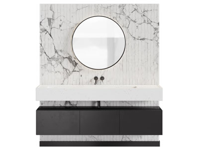 现代洗手台 镜子 浴室柜