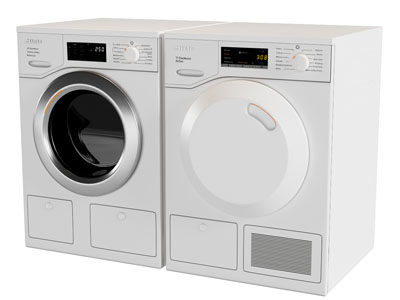 现代洗衣机 烘干机3d模型 现代洗衣机 烘干机