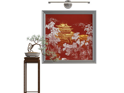 新中式装饰挂画3d模型 新中式装饰挂画