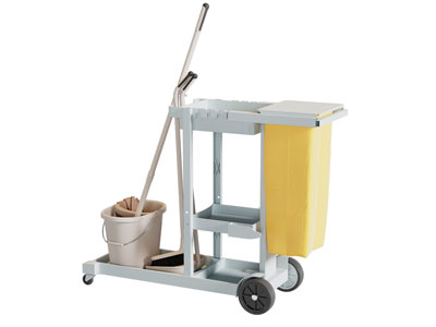 现代保洁车 清洁推车3d模型 现代保洁车 清洁推车