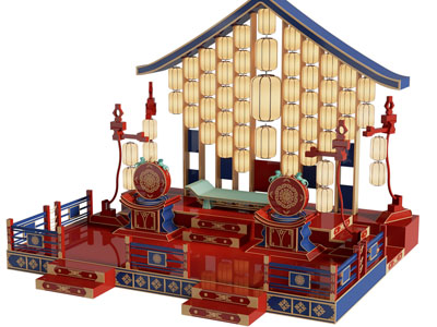 新中式美陈 户外装置 演绎舞台 网红打卡拍照点3d模型 新中式美陈 户外装置 演绎舞台 网红打卡拍照点