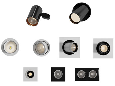 现代可转向筒灯射灯3d模型 现代可转向筒灯射灯