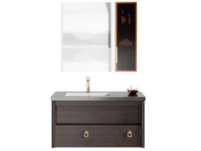 新中式洗手台 镜柜 浴室柜