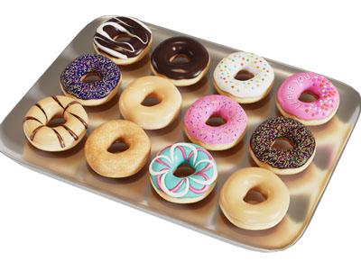 现代面包圈 蛋糕 甜点 食物