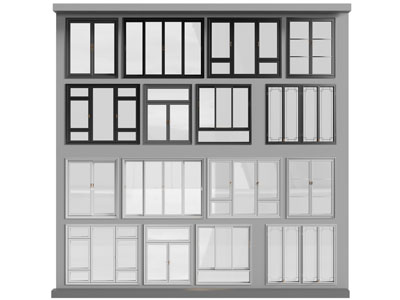 现代玻璃平开窗户3d模型 现代玻璃平开窗户