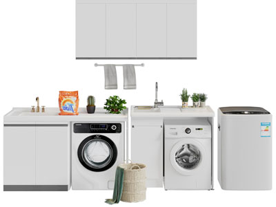 现代洗衣机3d模型 现代洗衣机