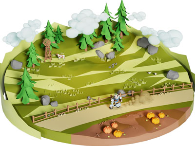 现代卡通公园 游戏场景文件