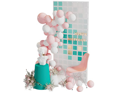 现代轻奢生日美陈3d模型 现代轻奢生日美陈