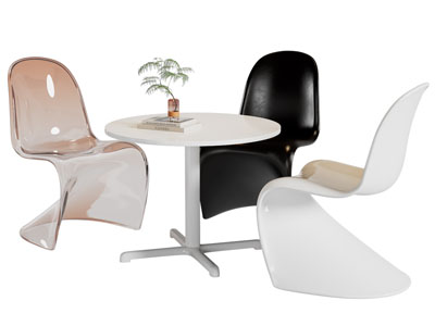 现代餐桌椅组合3d模型 现代餐桌椅组合