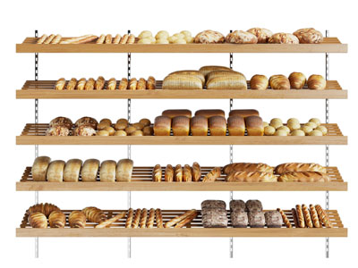 现代面包 甜点 展柜 货架