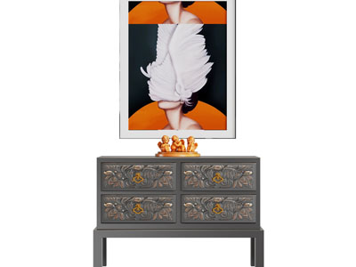 新中式玄关柜 边柜3d模型 新中式玄关柜 边柜