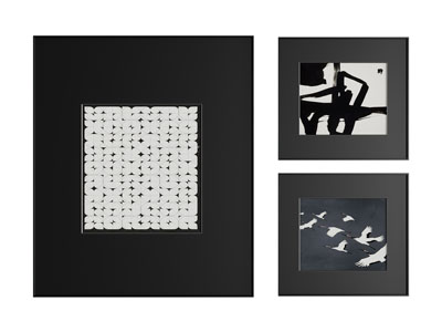 现代黑白装饰挂画3d模型 现代黑白装饰挂画