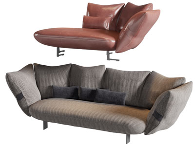 现代多人沙发 贵妃椅 美人榻